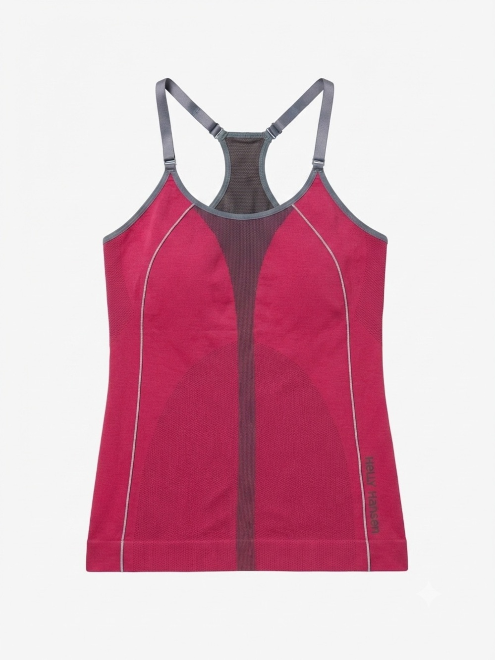 Helly Hansen Women's Magenta and Gray Racerback Tank Top